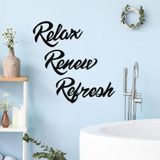 Palabras Relax Metal Arte de Pared Decoración Colgante de Pared para Hogar Oficina Sala de Estar