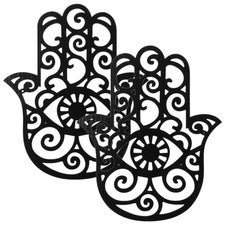 2 Piezas Malvado Colgante Mano De Hamsa Decoración De Pared Decoración Para Hogar