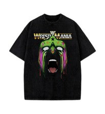 Camiseta Estilo Vintage Wrestlemania WWF Ultimate Warrior Diseño Personalizado Hombre