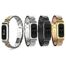 Correa de acero inoxidable correa de metal pulsera bucle para reloj Fitbit Luxe