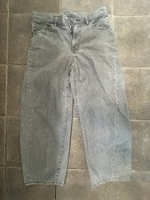 Pantalones de mezclilla holgados grises 32x32 (japoneses) para hombre