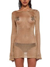 Prenda para el torso corta para mujer sexy y a la moda perspectiva manga larga ropa de playa