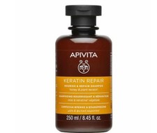 Champú Nutritivo y Reparador Apivita Cabello Seco-Dañado 250 ml, Queratina Vegetal y Miel