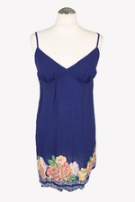 Maaji Damen Kleid Gr. 36 (S) Blau NEU Viskose Kleid Trägerkleid Dress Minikleid