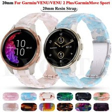 Correa de reloj de resina de 20 mm para Garmin VENU2 VENU 2 Plus SQ correa de muñeca Move 245 645