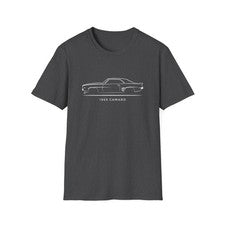 Camiseta Camaro 1969 Classic Muscle Car Line Art estilo vintage