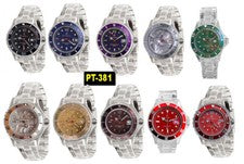 PT-381 Orologio in policarbonato Ø 40mm modello UNISEX 3 varianti cinturini
