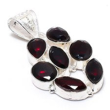 Colgante de joyería de plata esterlina 925 hecho a mano con piedras preciosas...