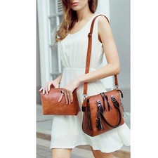 4 piezas/juego señora moda bolsos bolso muerto bandolera asa superior