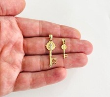 Colgante Llave San Benito Oro 14K Sólido - Dije Llave de San Benito - PT0738