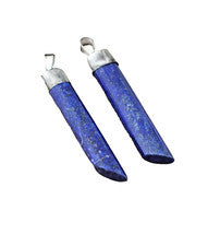 Lapislazuli Edelstein Silber Anhänger 5 cm. (Ten-3 )