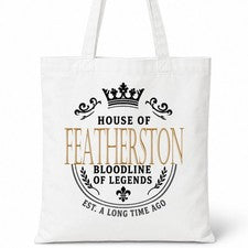 Bolso Shopper Casa Of Algodón Apellido Familiar FEATHERSTON