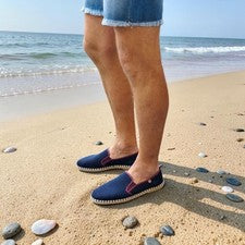 Verbenas Zapatos Alpargatas Tom Rejilla Contraste Marino Burdeos Hombre