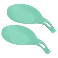 Soporte para utensilios de cocina de silicona resistente al calor de 3,74", turquesa 2 piezas