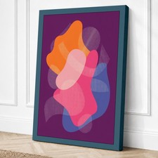 Impresión en lienzo abstracto de capas luminosas arte de pared decoración del hogar listo para colgar
