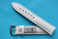 Correa de reloj Louisiana cocodrilo cuero de becerro correa de reloj blanco 16,18,19,20,22 mm