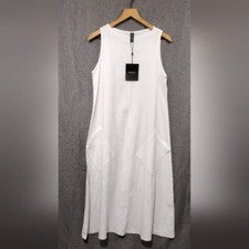 NUEVO Vestido Just Fashion Now de gran tamaño Lagenlook para mujer S blanco informal cómodo playa