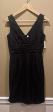 Nuevo Mini Vestido Trina Turk Para Mujer Con Etiquetas Negro Encaje Talla 6 Original $248