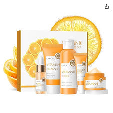 Juego de cuidado de la piel LAIKOU vitamina C - amigable con la TSA 5 piezas rejuvenecedor, suavizante - nuevo con etiqu