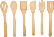 Juego completo de herramientas de utensilios de cocina de madera de 6 piezas para utensilios de cocina antiadherentes