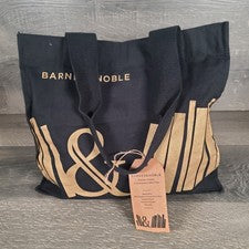 Bolso de Mano Barnes and Noble de Lona Nuevo con Etiquetas Negro y Dorado Nuevo con Etiquetas