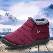 Botas de Nieve Cálidas Zapatos Hombres Mujeres Invierno Impermeables Antideslizantes Piel Talla Plana Forradas