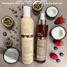 Champú Milk_shake INTEGRITY 300 ml y tratamiento intensivo dejar en 250 ml