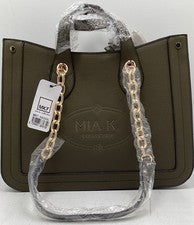 Bolso de mano para mujer MKF Collection By Mia K Stella de cuero vegano en verde.
