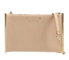 NUEVO CON ETIQUETAS CHLOE Roy Mini Bolso Bandolera Cadena Cuero Rosa Cremallera Cemento Rosa Mini