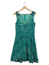Vestido de noche mujer ORSAY talla 38 M verde lentejuelas abstractas festivo