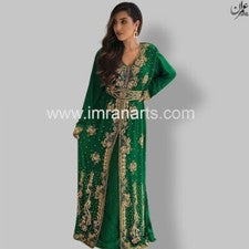 D130 Marroquí Kaftán Elegante Farasha Étnico Abaya Vestido de Boda Árabe