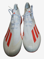 Botines de fútbol Adidas Adizero Primeknit Mid naranja blanco GZ0422 para hombre talla 13