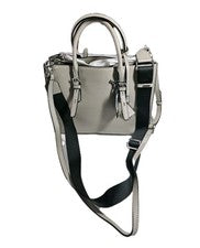 Bolso Bandolera Botkier Mujer Morgan Tote Cuero Gris 2 Correas Desmontables Nuevo con Etiquetas