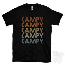 CAMISETA CAMPY ESTILO RETRO REPETIDO Hombre y Mujer Novedad Genial Nombre Regalo