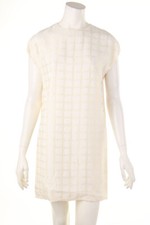 TIZIANA PAVONCELLI dress Clean Chic Pattern Silk I 42 = D 36 créme ivory NEW
