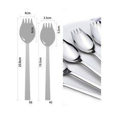 6 piezas utensilios de cocina de acero inoxidable utensilios de cocina cuchara de acero inoxidable cuchara para ensalada