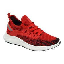 Zapatilla deportiva de punto con cordones roja talla 11 Akademiks Flight para hombre