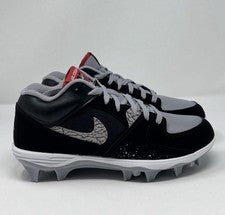 Botines de fútbol Jordan Stadium 90 Low TD negro cemento HQ0210-060 para hombre talla 8