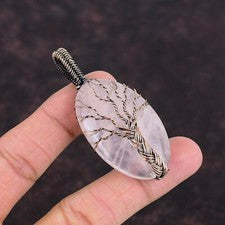 Colgante Árbol de la Vida Envuelto en Alambre de Dama de Honor 2.44"