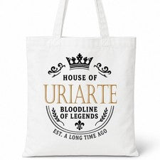 Bolso de Mano House Of URIARTE Apellido Blanco Regalo Cumpleaños