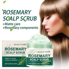 1X Crema exfoliante de romero para cuero cabelludo exfoliante champú tratamiento para el cuidado del cuero cabelludo