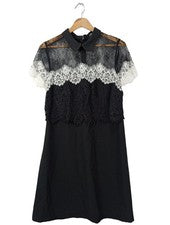 Avant Première Sommerkleid Damen Kurzarm Spitze Schwarz Gr. 40 Elegant