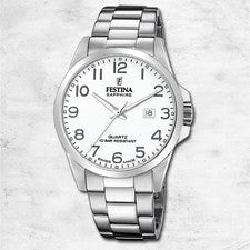 Festina Reloj de Hombre Hecho en Suiza Pulsera Acero Inoxidable Plata UF20024/1