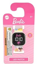 Barbie Unisex Niños Reloj LED Con Estuche Cuadrado y Correa Silicona Estampada