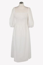 Stylein Damen Kleid Gr. 40 (L) Weiß NEU Baumwolle Kleid A-Linie Dress