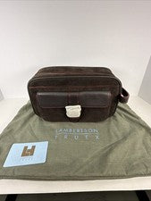 Bolso de Mano Grande Lambertson Truex XL Blanco Cuero Charol Borde Fin de Semana