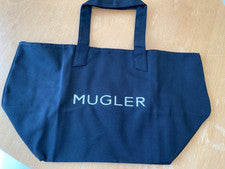 Bolso de Mano Mugler Nuevo Negro (aunque las fotos se ven azules) 56cm de Ancho