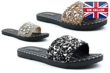 Sandalias chanclas deslizantes brillantes para mujer y niñas tallas 3-8