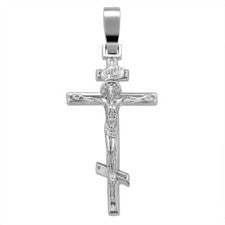 003 Cruz rusa, colgante cruz ortodoxa de plata 925, русский крест