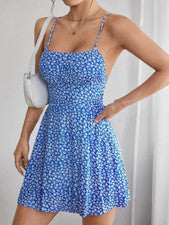 Vestido de verano para mujer H vacaciones vestido de playa sexy vestido corto vestido de moda